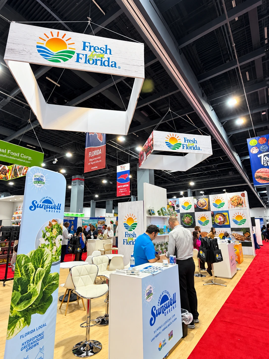 Food industry exhibitors in the Fresh from Florida trade show area